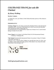 Trane's Thang for Solo Clarinet P.O.D. cover Thumbnail